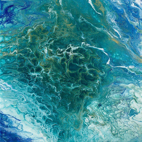 Earth Essence II White Modern Wood Framed Art Print by Hakimipour, Tiffany