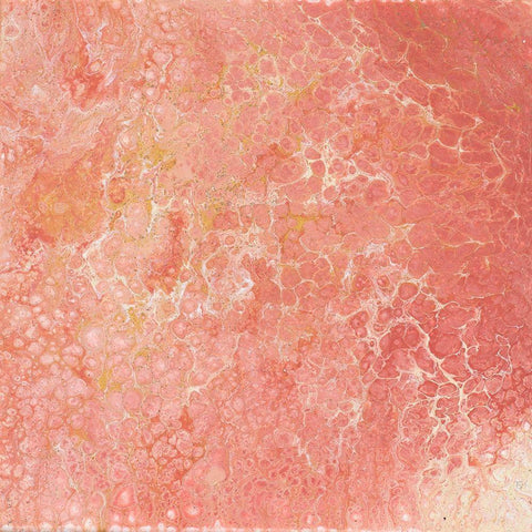 Modern Peach Flow I Gold Ornate Wood Framed Art Print with Double Matting by Hakimipour, Tiffany