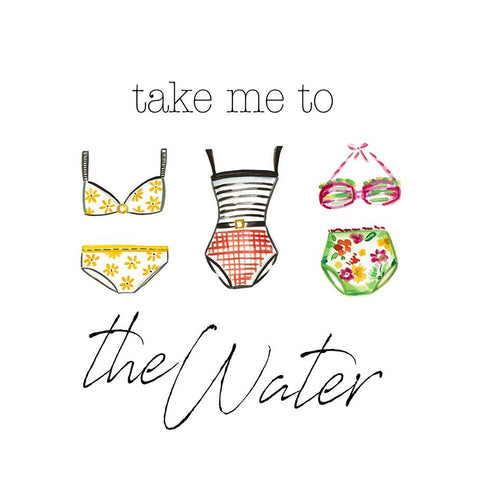 Take Me to the Water Gold Ornate Wood Framed Art Print with Double Matting by Del Sol, Ani