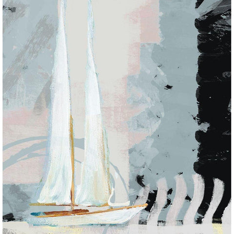 Boat Sailing II Gold Ornate Wood Framed Art Print with Double Matting by Meneely, Dan