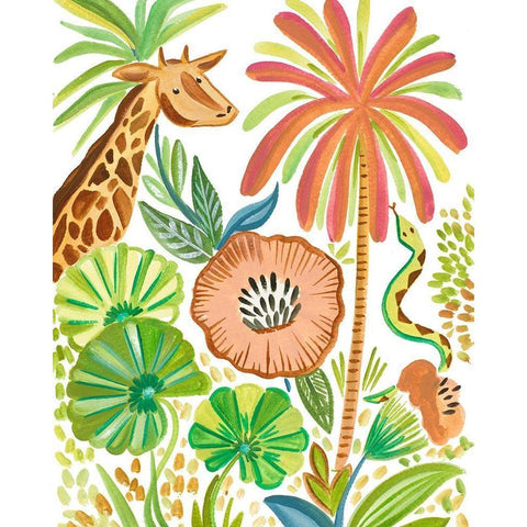 Tropical Wildlife I Black Modern Wood Framed Art Print by Del Sol, Ani