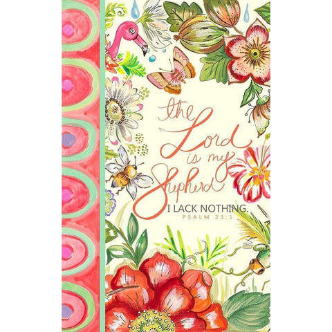 Lord is my Shepherd Black Modern Wood Framed Art Print by Del Sol, Ani