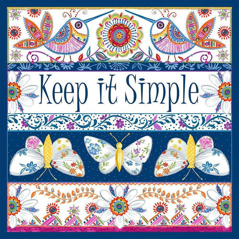 Keep it Simple Gold Ornate Wood Framed Art Print with Double Matting by Del Sol, Ani