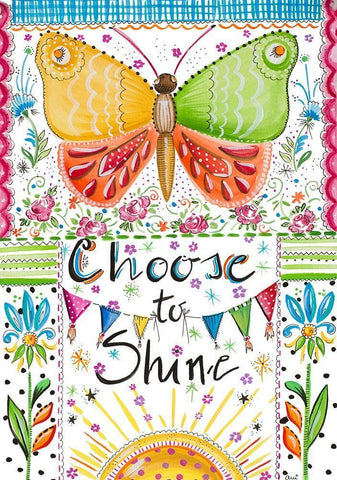 Choose to Shine Black Ornate Wood Framed Art Print with Double Matting by Del Sol, Ani