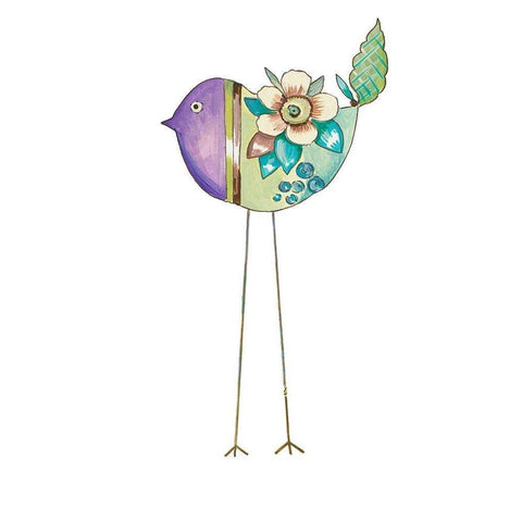 Stand Tall Bird IV Black Modern Wood Framed Art Print with Double Matting by Del Sol, Ani
