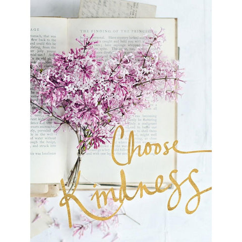 Choose Kindness Gold Ornate Wood Framed Art Print with Double Matting by Gardner, Sarah