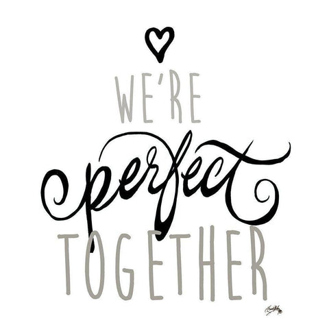 Were Perfect Together Gold Ornate Wood Framed Art Print with Double Matting by Medley, Elizabeth