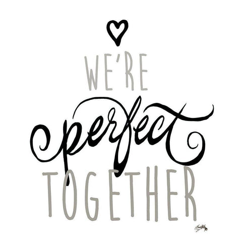 Were Perfect Together Black Modern Wood Framed Art Print with Double Matting by Medley, Elizabeth