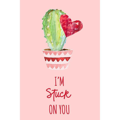 Im Stuck on You White Modern Wood Framed Art Print by Loreth, Lanie