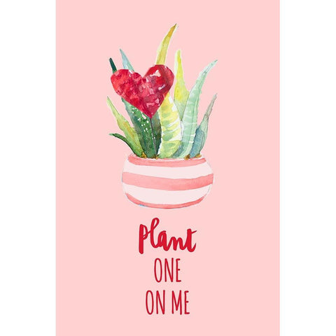 Plant One On Me Black Modern Wood Framed Art Print with Double Matting by Loreth, Lanie