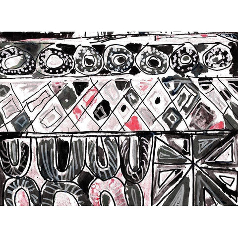 Many Levels II Black Modern Wood Framed Art Print with Double Matting by Pattinian, Merri