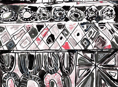 Many Levels II Black Ornate Wood Framed Art Print with Double Matting by Pattinian, Merri