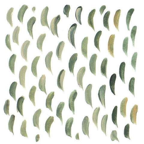 Green Down Dash Pattern Black Modern Wood Framed Art Print with Double Matting by Del Sol, Ani