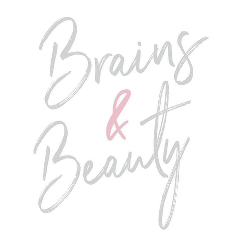 Brains And Beauty Black Modern Wood Framed Art Print by Medley, Elizabeth