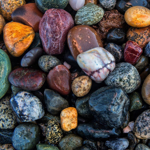 Ocean Rocks II Black Modern Wood Framed Art Print by Amos, Andy