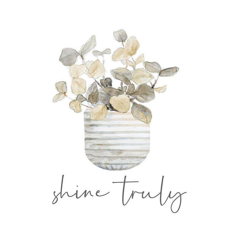 Shine Truly White Modern Wood Framed Art Print by Loreth, Lanie