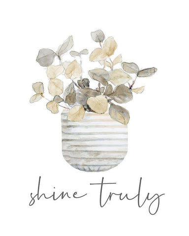 Shine Truly White Modern Wood Framed Art Print with Double Matting by Loreth, Lanie