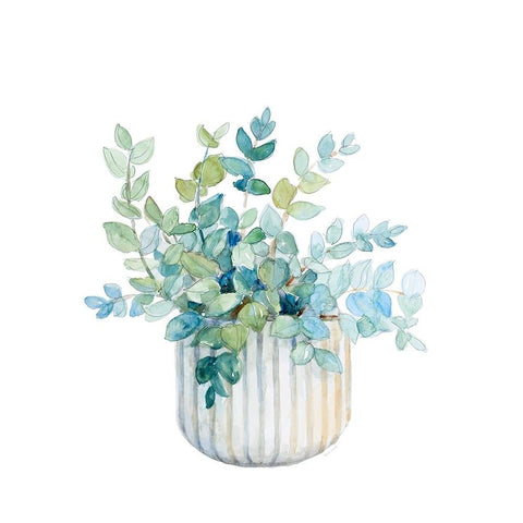 Plant in Decorative Pot IV White Modern Wood Framed Art Print by Loreth, Lanie