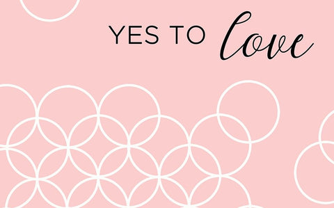 Yes To Love Black Ornate Wood Framed Art Print with Double Matting by Quach, Anna