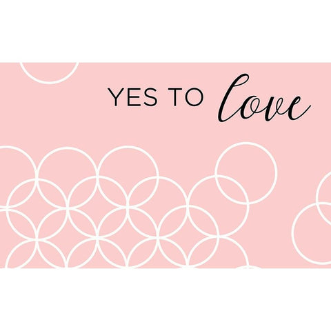Yes To Love Gold Ornate Wood Framed Art Print with Double Matting by Quach, Anna