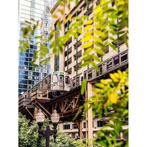 Late Subway Ride Gold Ornate Wood Framed Art Print with Double Matting by Bill Carson Photography