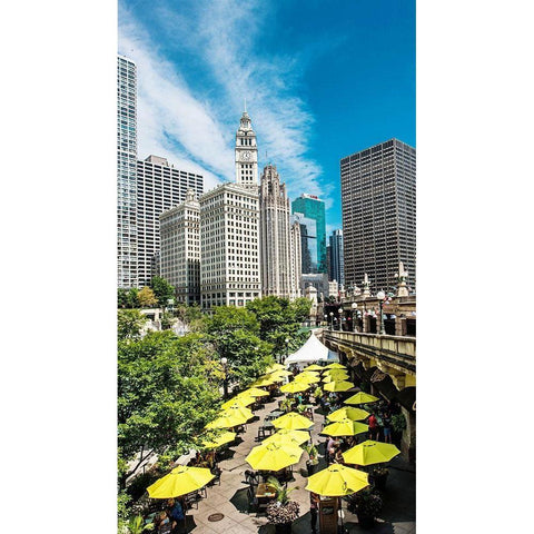Chicago Mornings Gold Ornate Wood Framed Art Print with Double Matting by Bill Carson Photography