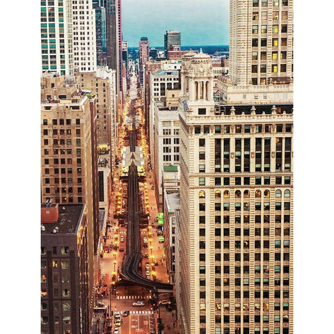 City View Gold Ornate Wood Framed Art Print with Double Matting by Bill Carson Photography