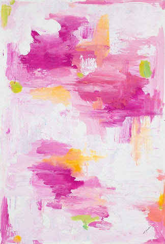 Urban Blush I Black Ornate Wood Framed Art Print with Double Matting by Hewitt, L.