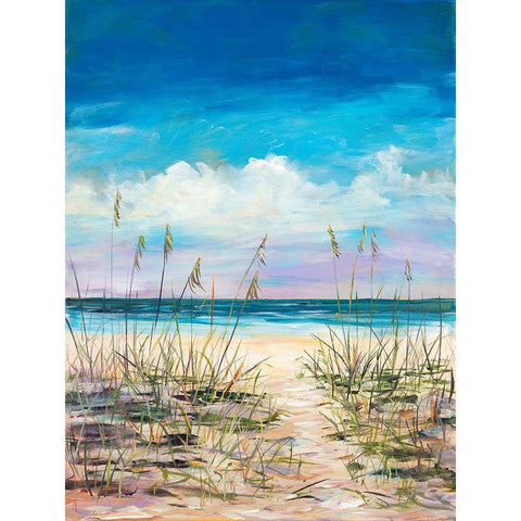 Relaxing Beaches Black Modern Wood Framed Art Print by DeRice, Julie