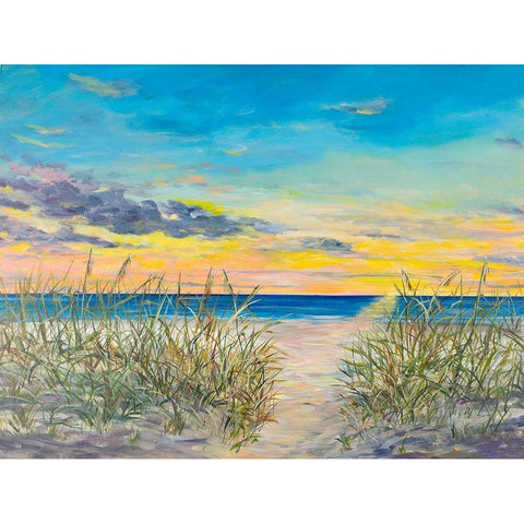 Grassy Beaches Gold Ornate Wood Framed Art Print with Double Matting by DeRice, Julie