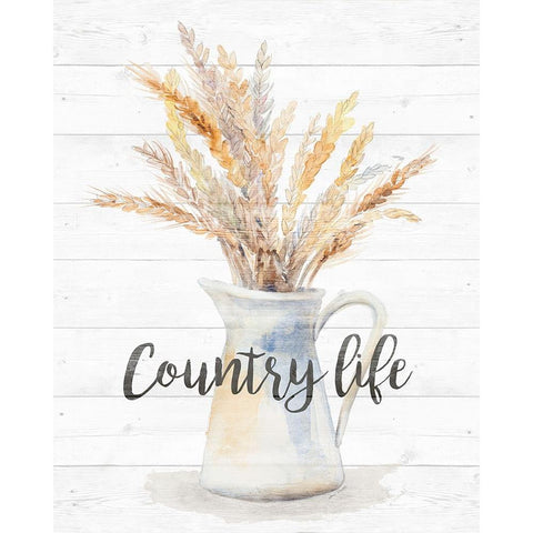 Country Life White Modern Wood Framed Art Print by Loreth, Lanie