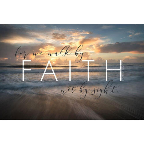 Walk by Faith Gold Ornate Wood Framed Art Print with Double Matting by Amos, Andy