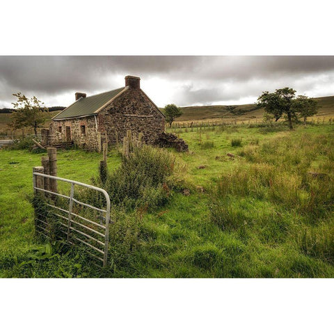 Once at Home Black Modern Wood Framed Art Print by Amos, Andy