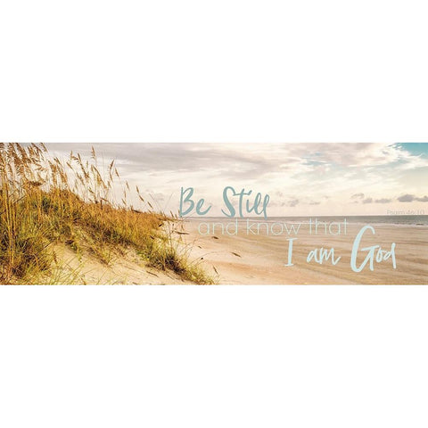 Be Still And Know That I am God Gold Ornate Wood Framed Art Print with Double Matting by Amos, Andy