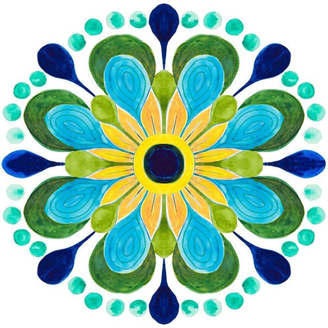 Italian Citrus Tile I White Modern Wood Framed Art Print with Double Matting by Pinto, Patricia