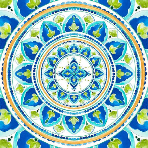 Italian Leaf Tile Black Modern Wood Framed Art Print by Pinto, Patricia