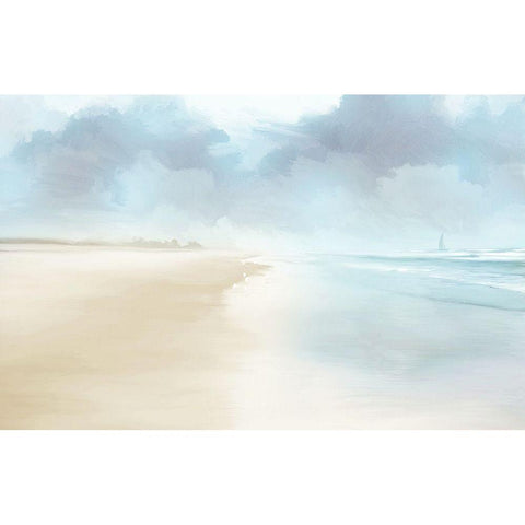 Sails In The Distance Black Modern Wood Framed Art Print with Double Matting by Meneely, Dan