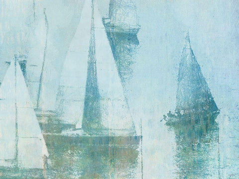 Vintage Sailing Black Ornate Wood Framed Art Print with Double Matting by Meneely, Dan