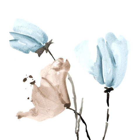 Dream Big Florals Gold Ornate Wood Framed Art Print with Double Matting by Loreth, Lanie