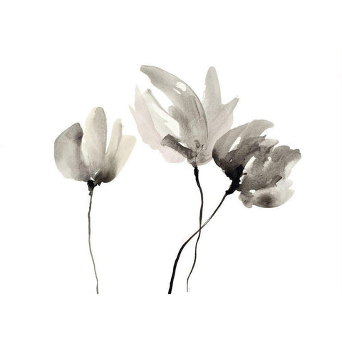 Follow Your Dreams Floral III Black Modern Wood Framed Art Print by Loreth, Lanie