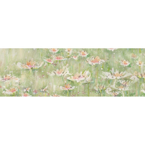 Meadow White Modern Wood Framed Art Print by Diannart