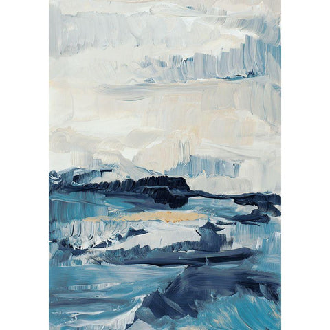 Freedom of the Blue Sea I Black Modern Wood Framed Art Print with Double Matting by Loreth, Lanie