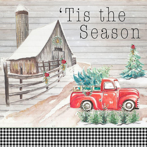 Believe in Holiday Magic IV Black Modern Wood Framed Art Print with Double Matting by Pinto, Patricia