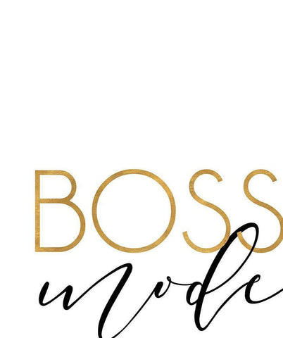 Boss Mode Black Ornate Wood Framed Art Print with Double Matting by Quach, Anna