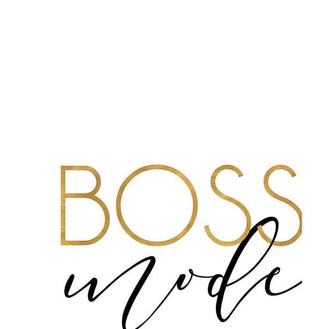 Boss Mode Black Modern Wood Framed Art Print with Double Matting by Quach, Anna