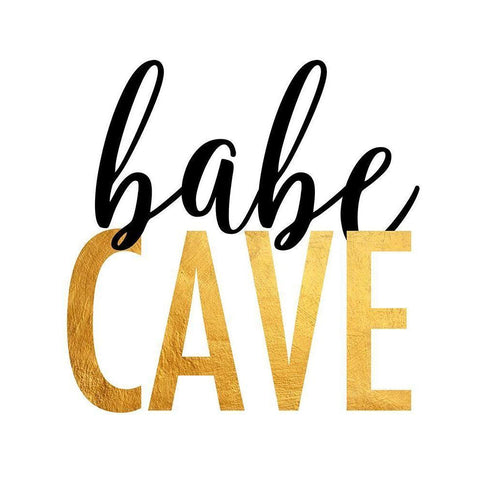 Babe Cave White Modern Wood Framed Art Print by Quach, Anna