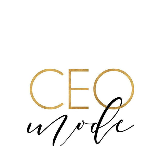 CEO Mode White Modern Wood Framed Art Print by Quach, Anna