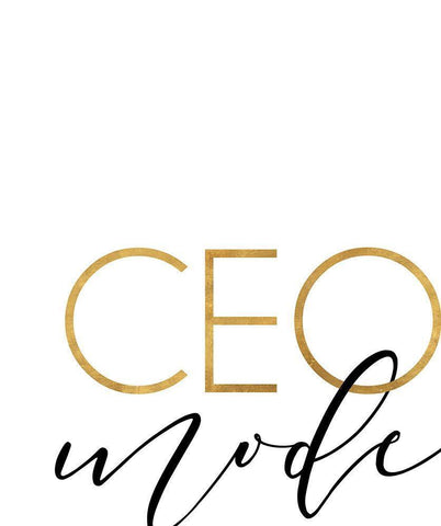 CEO Mode Black Ornate Wood Framed Art Print with Double Matting by Quach, Anna