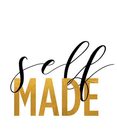 Self Made Black Ornate Wood Framed Art Print with Double Matting by Quach, Anna