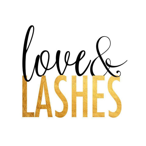 Love And Lashes White Modern Wood Framed Art Print by Quach, Anna